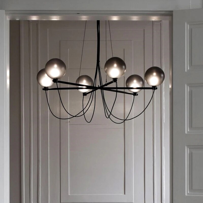 Lustre en verre pour villa duplex et magasin de vêtements