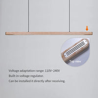 Suspension LED en bois "Nordic Glow" au design moderne et ovale