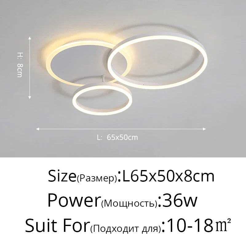 Lustre Noir Moderne avec Éclairage Variable