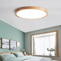 Plafonnier LED en bois authentique pour éclairage intérieur - Lumin'Wood