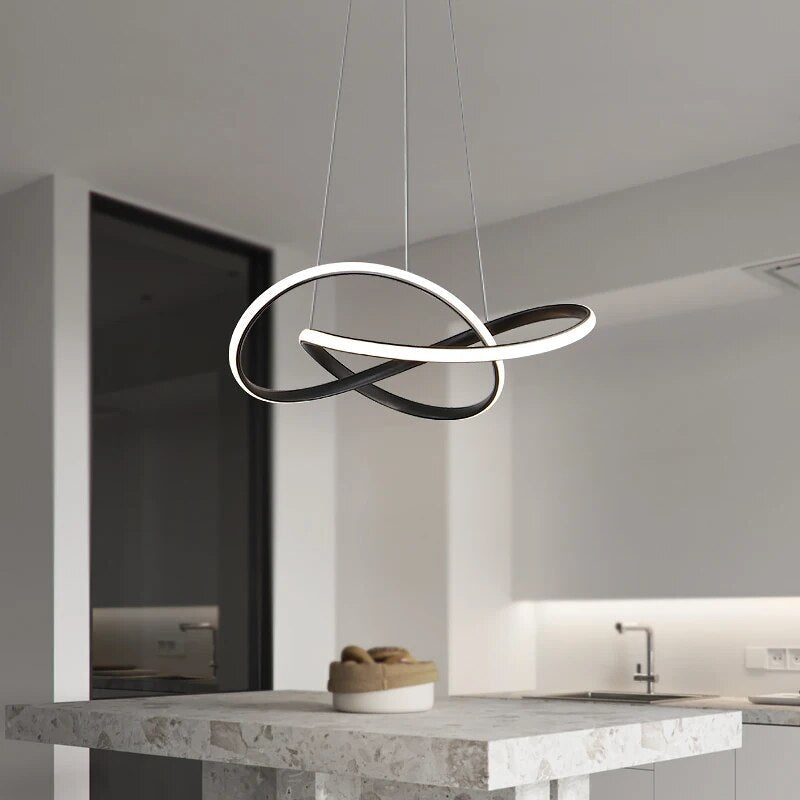 Suspension circulaire au design nordique et minimaliste