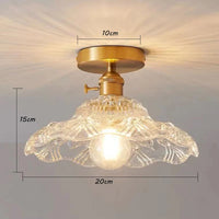 Lustre japonais en verre et laiton
