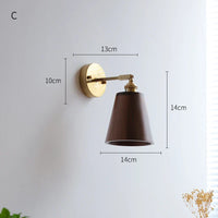 Applique murale nordique moderne en bois à led avec chaîne à tirer - Marque iwhd