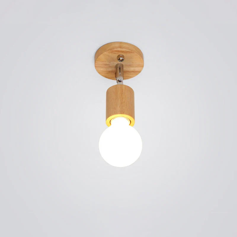 Plafonnier moderne en bois nordique avec LED pour intérieur