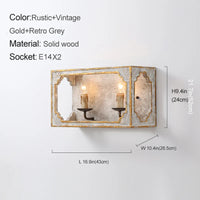 Loft Vintage Wood Lustre: Suspension Luminaire Gris pour Chambre, Salon & Cuisine