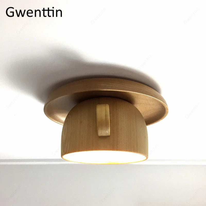 Plafonnier nordique en bois design moderne - Luminaire décoratif d'intérieur de qualité