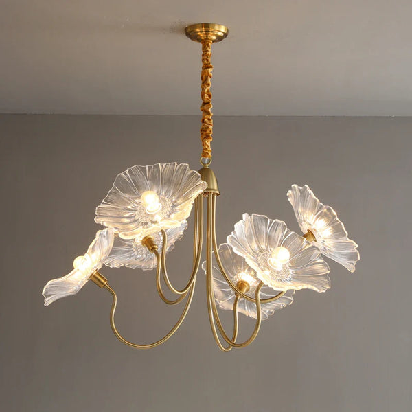 Lustre Fleurs en Verre - Style Nordique Moderne