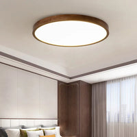 Plafonnier LED bois massif de style moderne