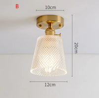Plafonnier Nordique Rétro Loft Vintage Moderne - Abat-jour en Verre