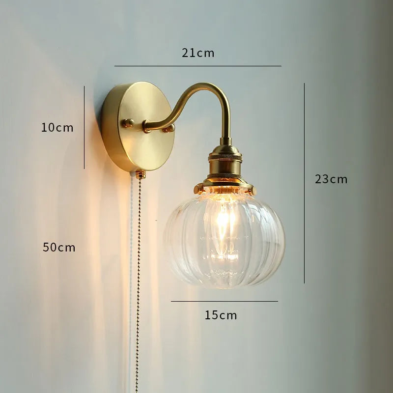 Applique Murale LED Moderne avec Chaîne et Interrupteur