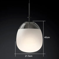 Suspension design "Soucoupe Volante" en verre