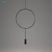 Suspension Circulaire Créative de Styliste Nordique - Collection Métal Postmoderne