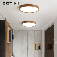 Plafonnier japonais en bois naturel