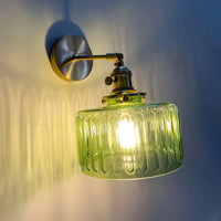 Applique murale LED rotative en verre et laiton pour miroir