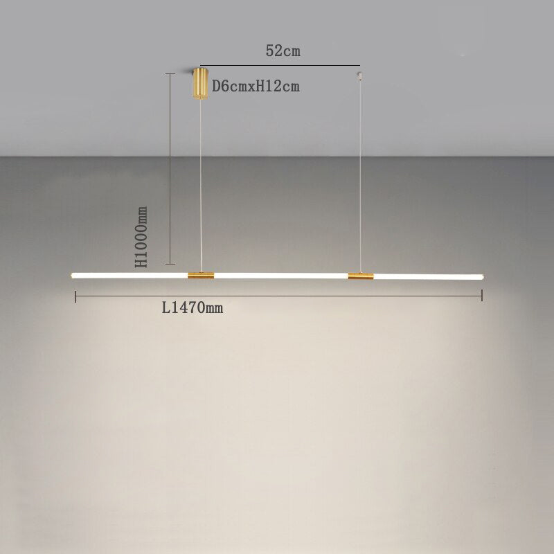 Lustre LED doré Nevy, style minimaliste.