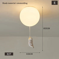 Suspension Boule en Verre avec Ours Suspendu