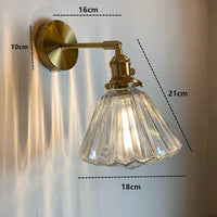 Applique murale LED rotative en verre et laiton pour miroir