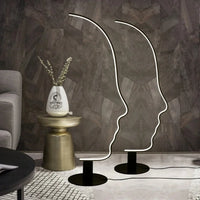 Lampadaire Led nordique "Visage Illuminé"