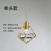 Lustre LED en cristal post-moderne pour une décoration créative.