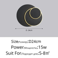 Applique murale post-éclipse solaire nordique moderne minimaliste