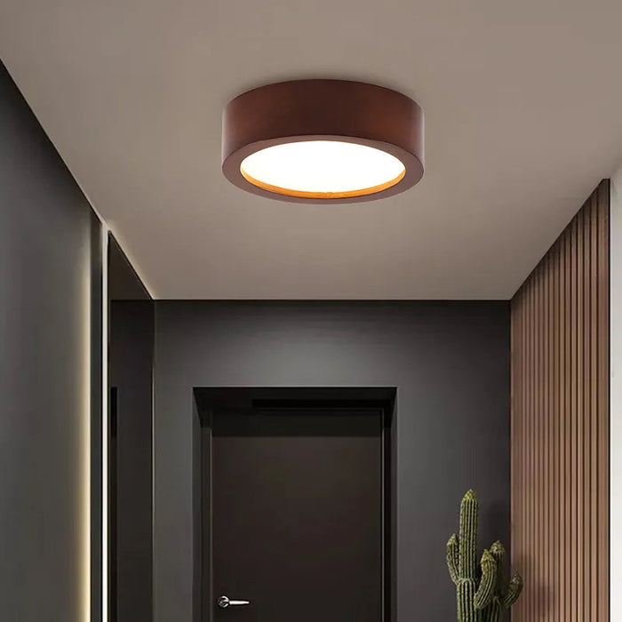 Plafonnier LED bois naturel modernité