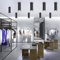 Spot LED cylindre Long moderne en aluminium monté en Surface pour un éclairage sophistiqué en intérieur