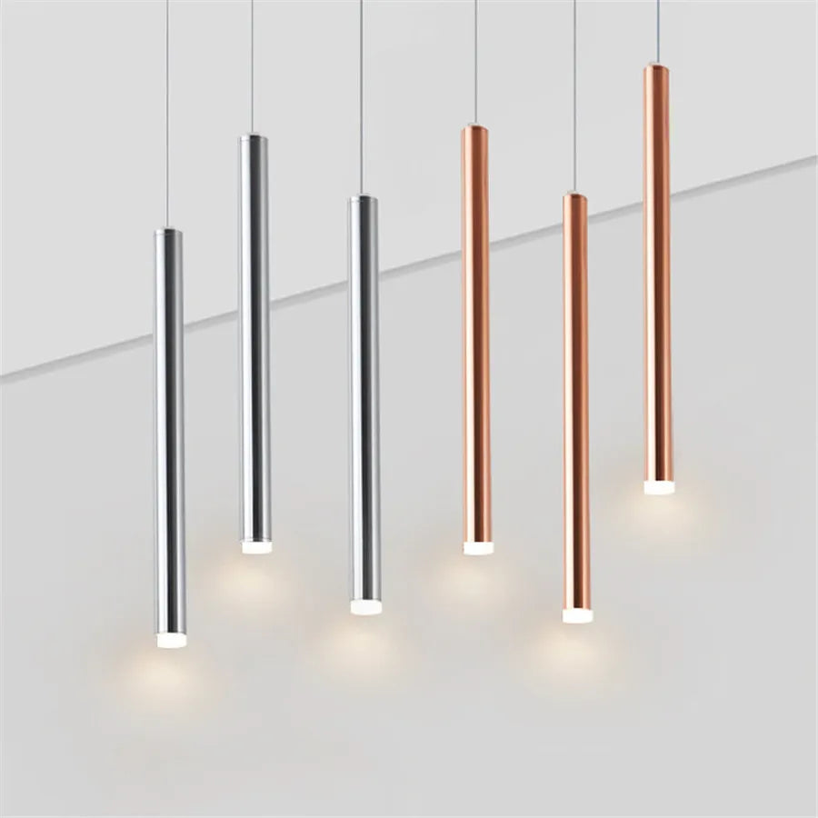 Cylindre Long Tube LED Suspension pour Bars & Restaurants