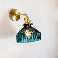 Applique murale LED rotative en verre et laiton pour miroir