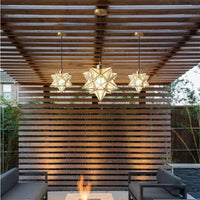 Plafonnier moderne en forme de pentagramme doré - Collection Deco Luxe