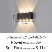 Applique murale LED Moderne et Imperméable pour Extérieur Minimaliste