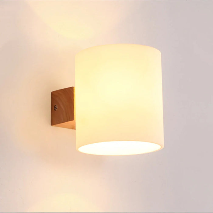 Applique murale LED Japonais Bois Nordique
