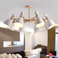 Lustre en bois massif moderne pour plafond d'hôtel