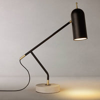 Lampe de bureau LED Tekna - Style industriel en noir