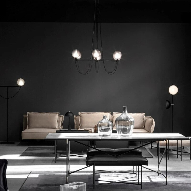 Lustre en verre pour villa duplex et magasin de vêtements