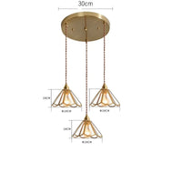 Suspension conique en verre - Élégance japonaise vintage