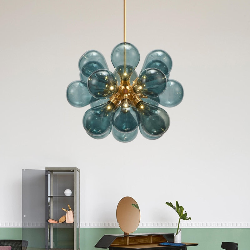 Lustre moderne à boules en verre Beans
