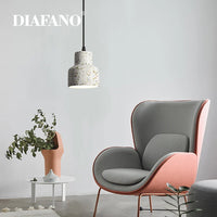 Suspension Luminaire Ciment Blanc Nordique pour Bar Salon et Cuisine