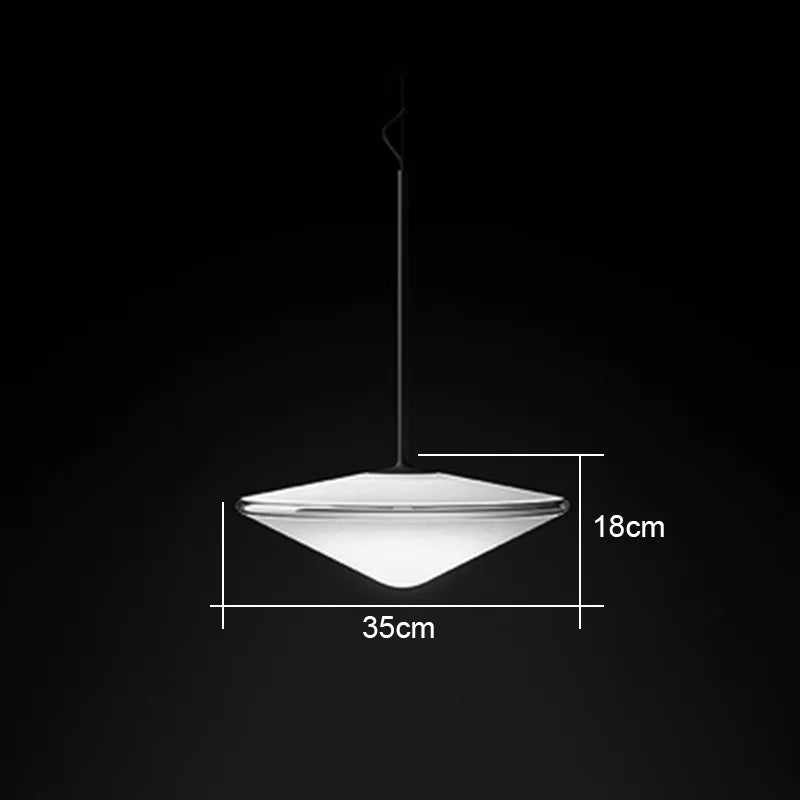 Suspension design "Soucoupe Volante" en verre