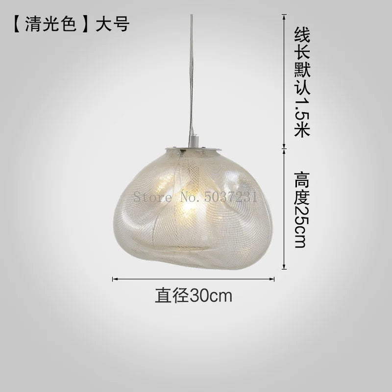 Lustre en verre de luxe LED nordique post-moderne créatif