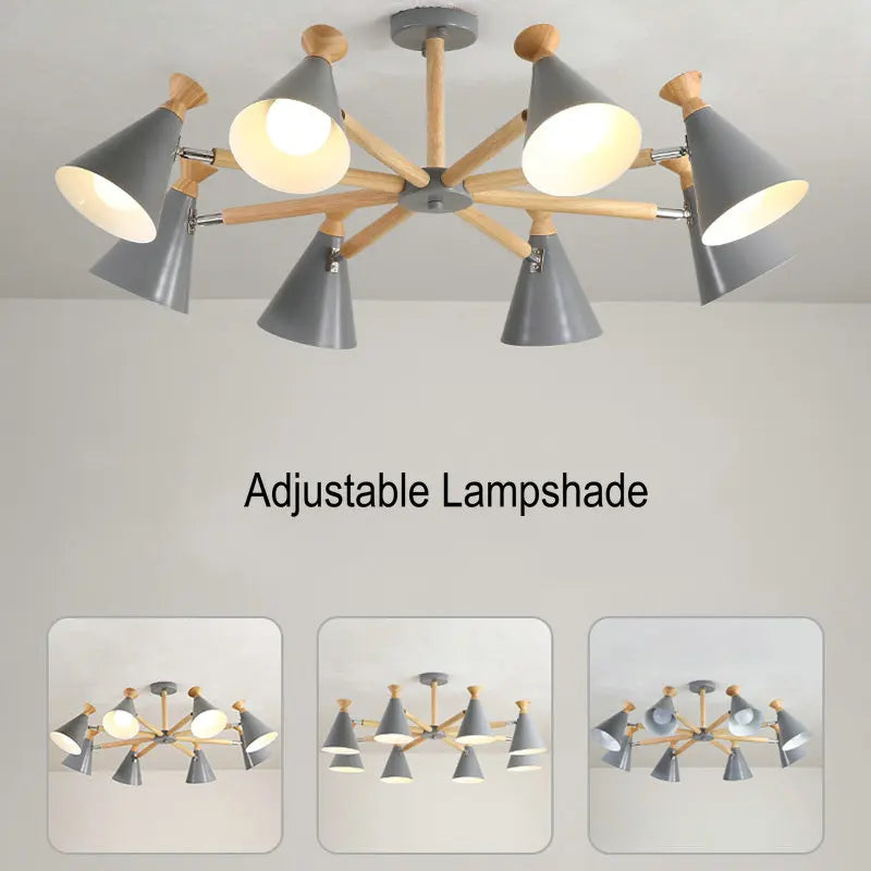 Suspension nordique en bois naturel