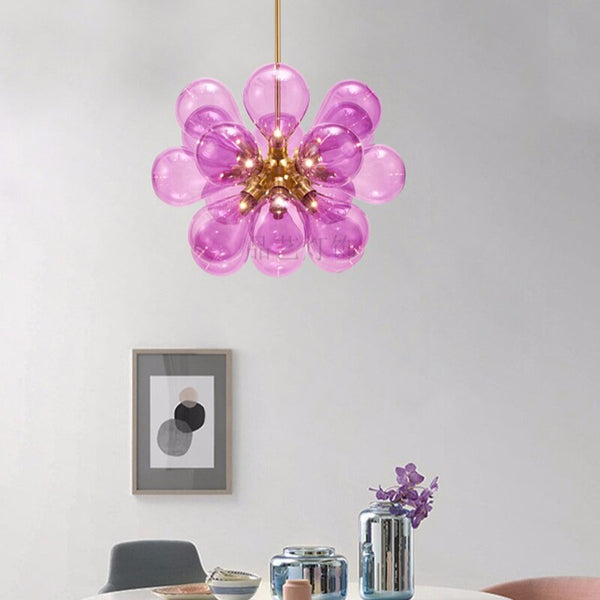 Lustre moderne à boules en verre Beans