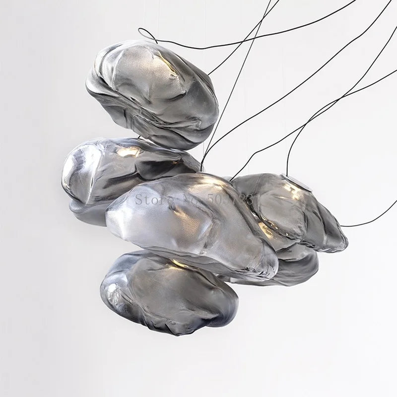 Lustre en verre de luxe LED nordique post-moderne créatif