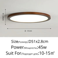 Plafonnier LED en bois authentique pour éclairage intérieur - Lumin'Wood