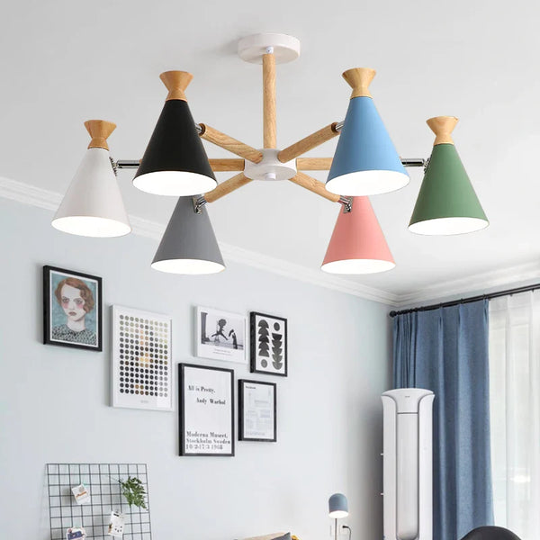 Suspension nordique en bois naturel