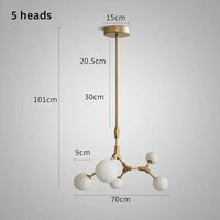 Suspension Verre Laiteux Nordique Chic