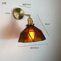 Applique murale LED rotative en verre et laiton pour miroir