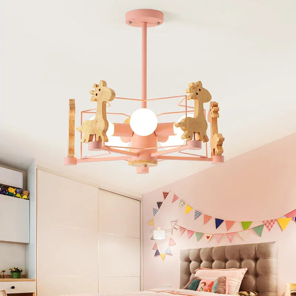Suspension LED Étoile Bois Diamond