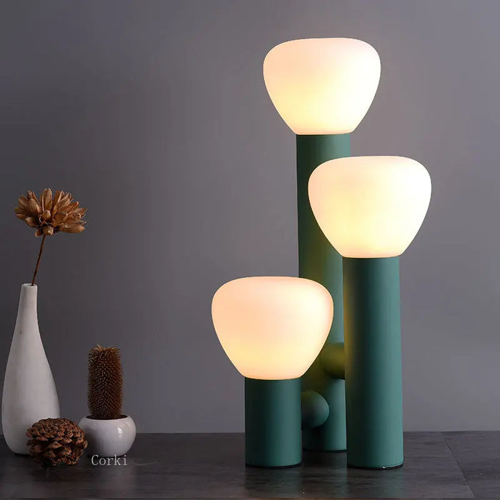 Lampe de Table Nordique Design LED en Fer et Verre