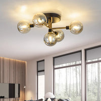 Lustre Gris Fumée Moderne pour Maison Intérieur