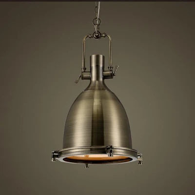 Suspension industrielle Vintage en verre E27